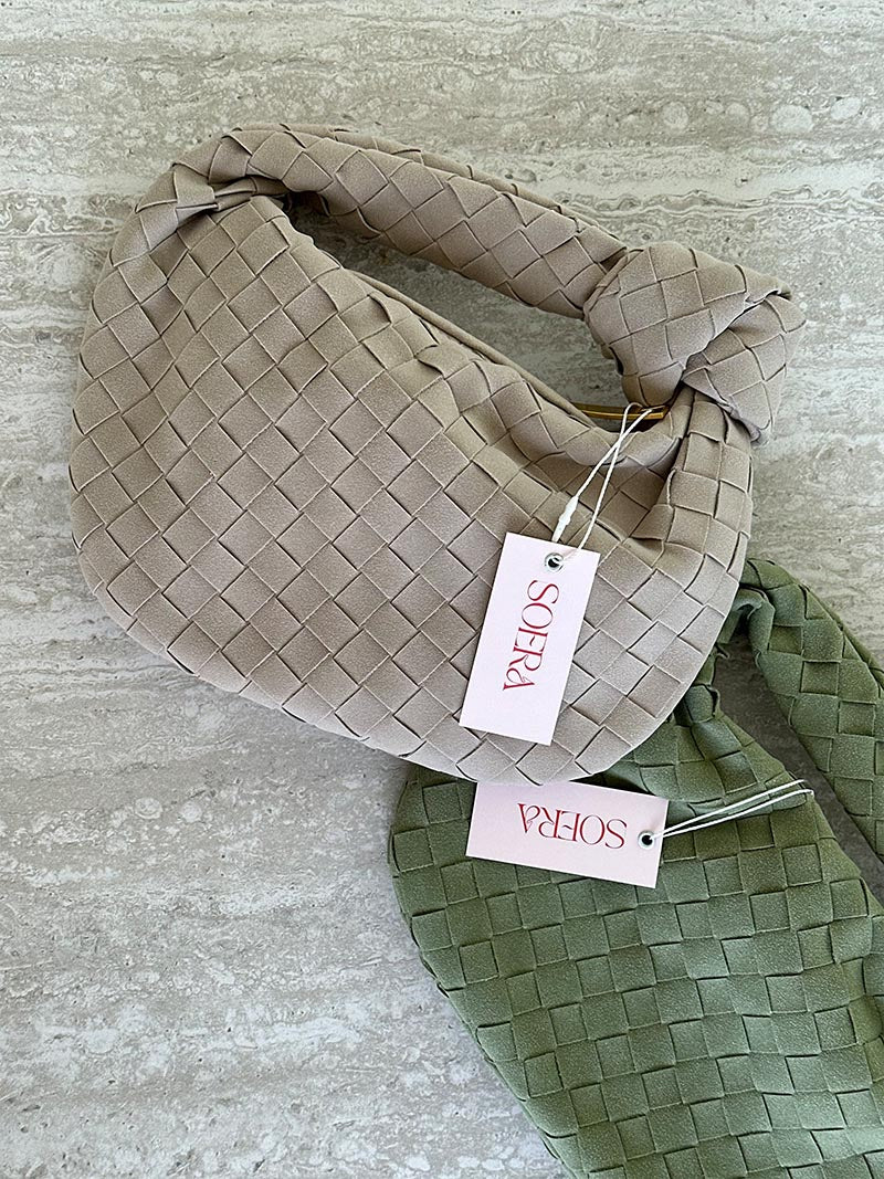 Laurienne™ | Mini Woven Suede Bag