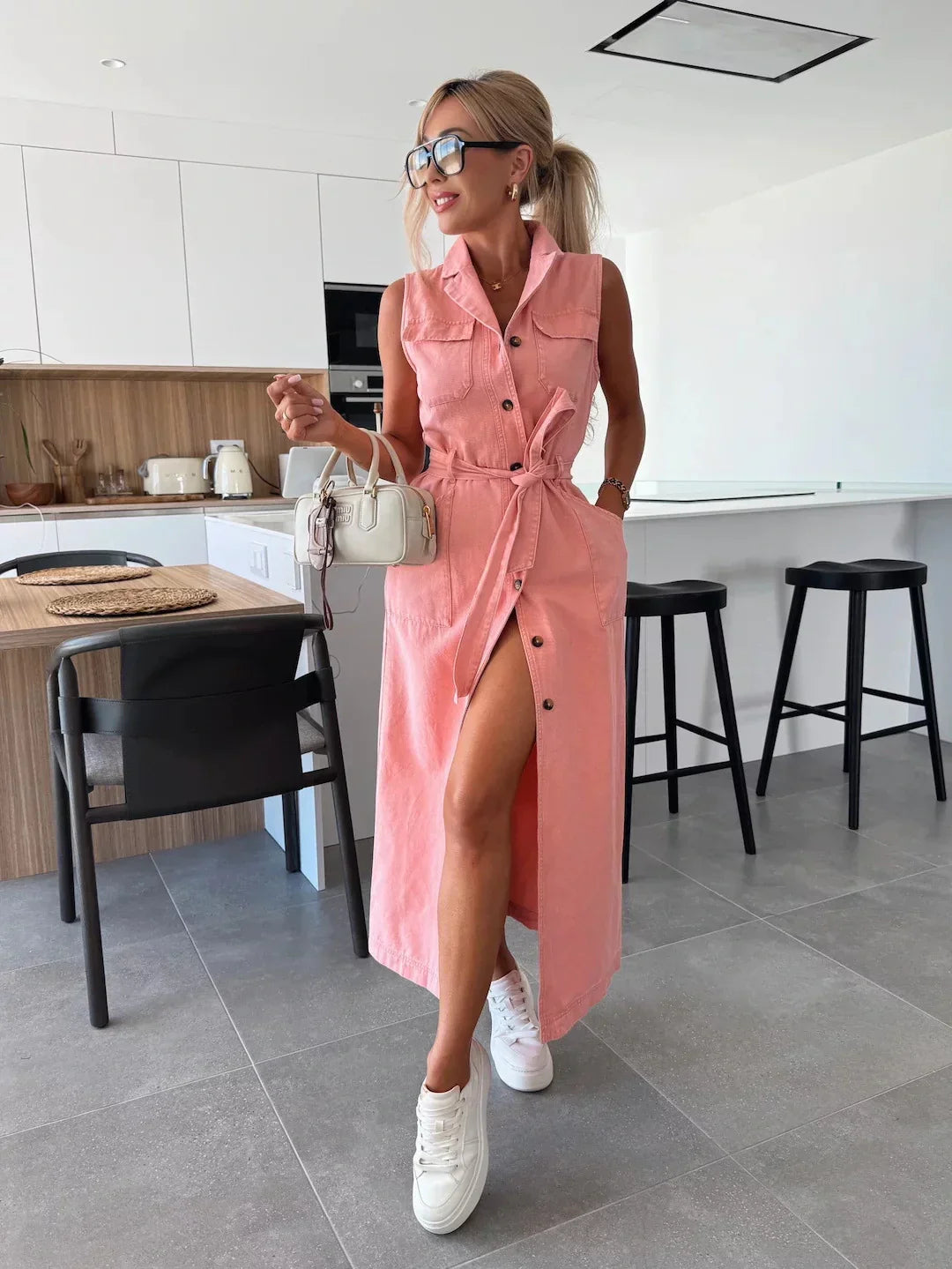 Éloane™ | Long Denim Dress