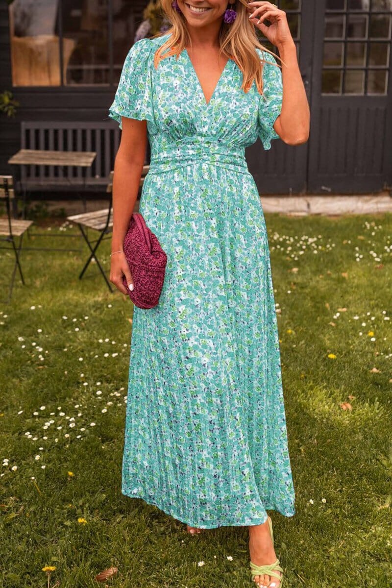 Amélie™ | Elegant Long Dress with V-Neck