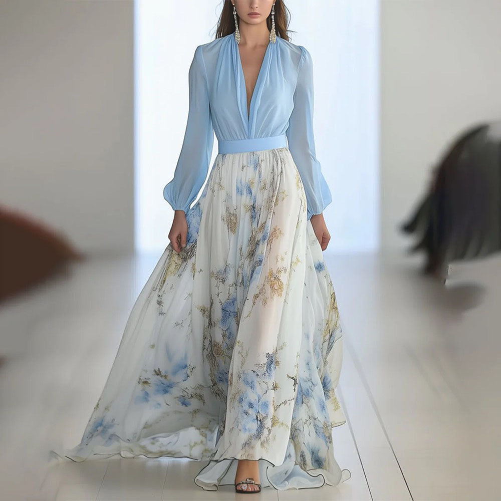 Alma™ | long floral print dress