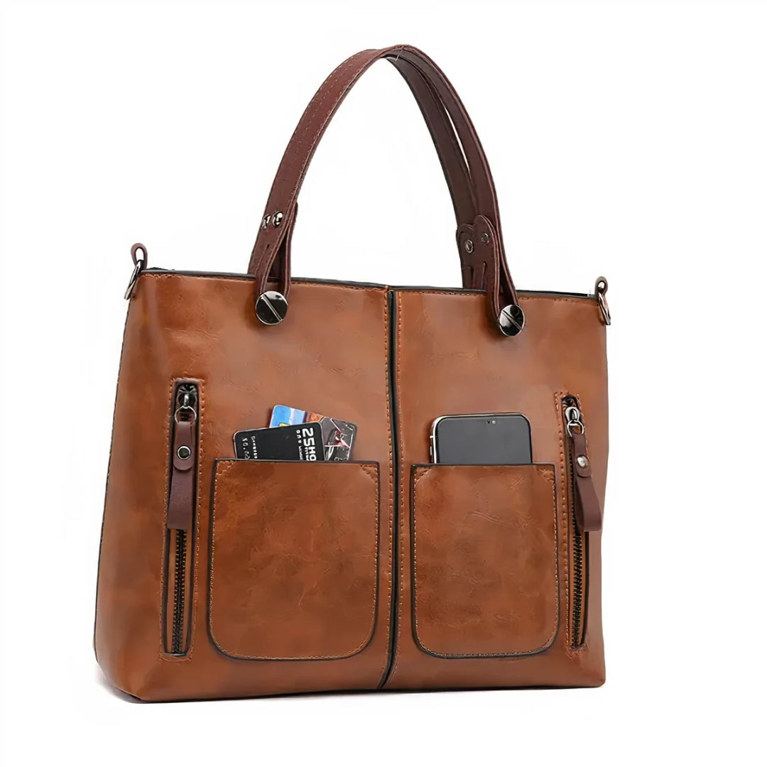 Laurienne™ | Vintage Leather Crossbody Bag