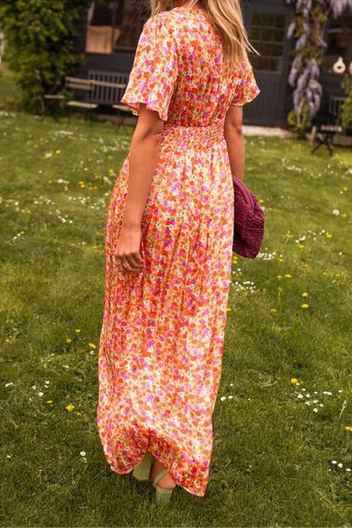 Amélie™ | Elegant Long Dress with V-Neck
