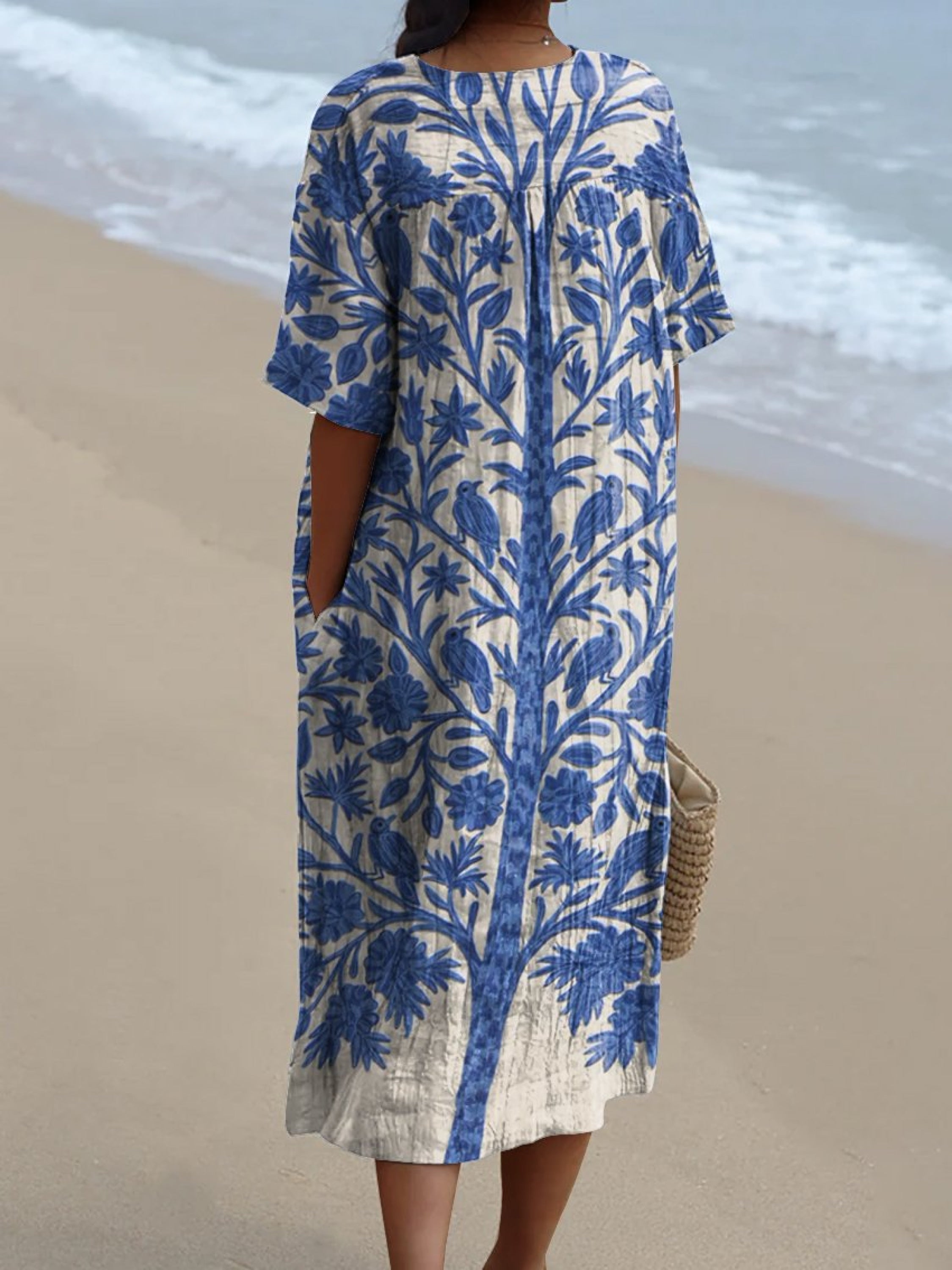 Clara | Blue Botanical Dress